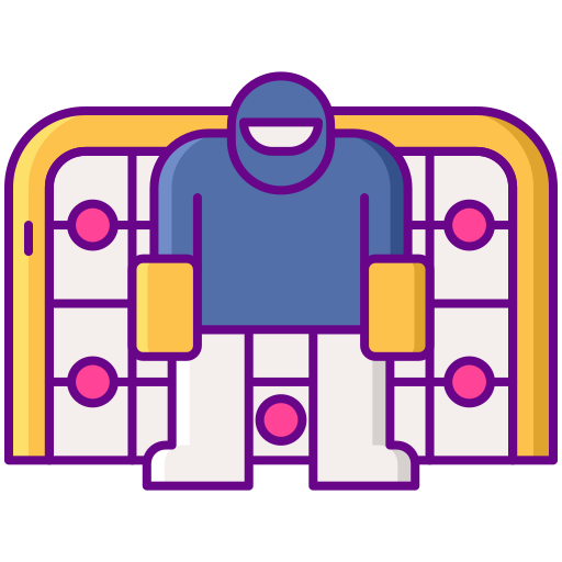 Hockey goal Flaticons Lineal Color icon