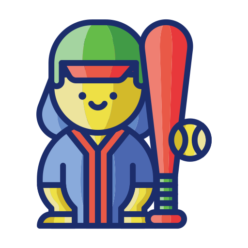 Softball Flaticons Lineal Color icon