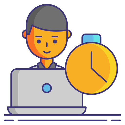 Рабочие часы Flaticons Lineal Color иконка
