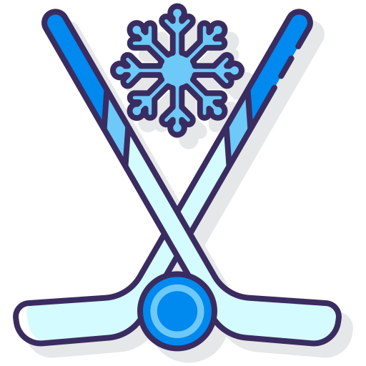 hockey sur glace Flaticons Lineal Color Icône