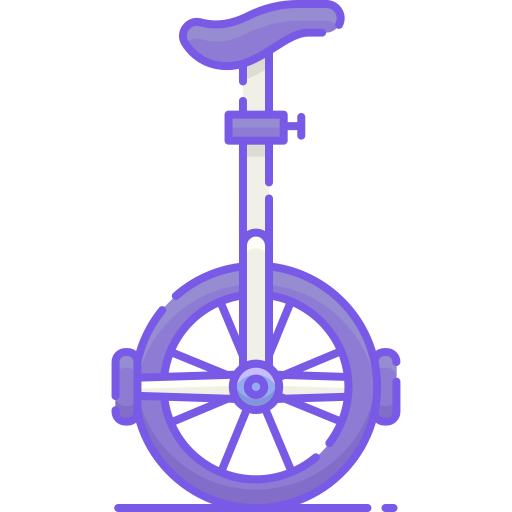 Unicycle Flaticons Lineal Color icon