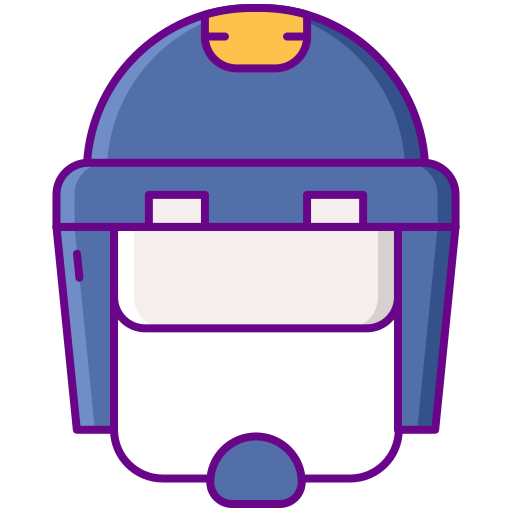 casco de hockey Flaticons Lineal Color icono