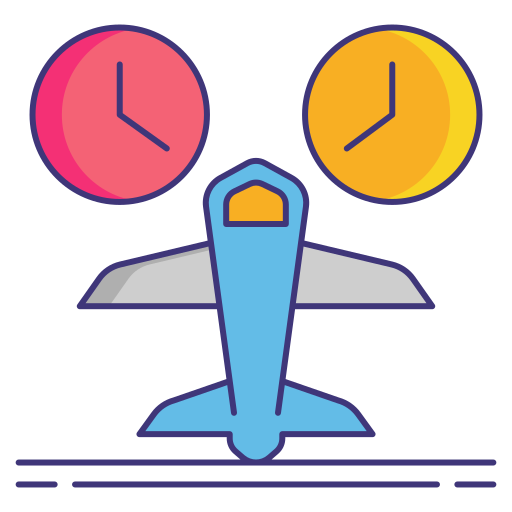 Jet lag Flaticons Lineal Color icon