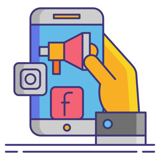 Social media marketing Flaticons Lineal Color icon