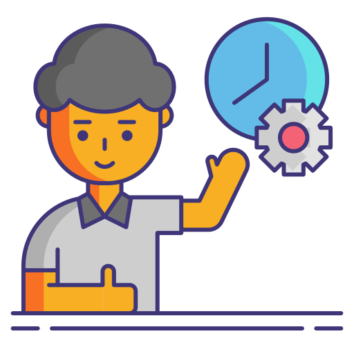 Time management Flaticons Lineal Color icon
