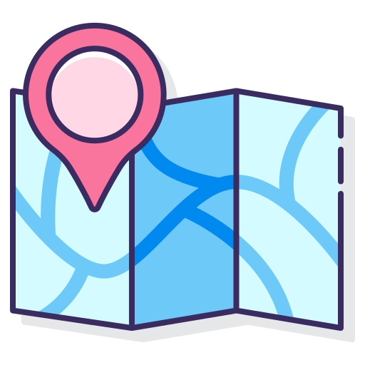 mapa Flaticons Lineal Color ikona