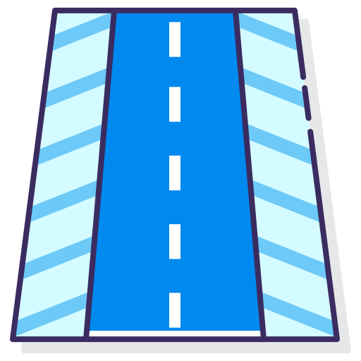 도로 Flaticons Lineal Color icon