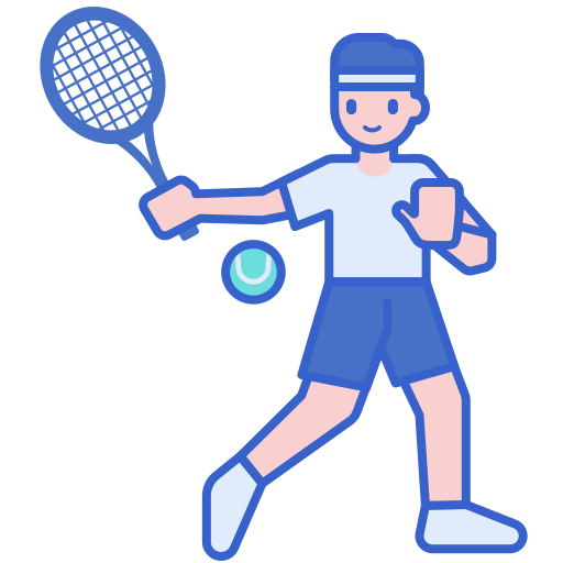 giocatore di tennis Flaticons Lineal Color icona