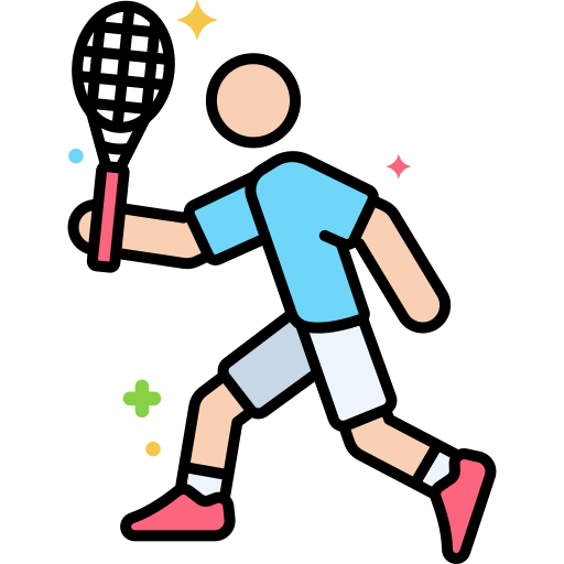 tenisista Flaticons Lineal Color ikona