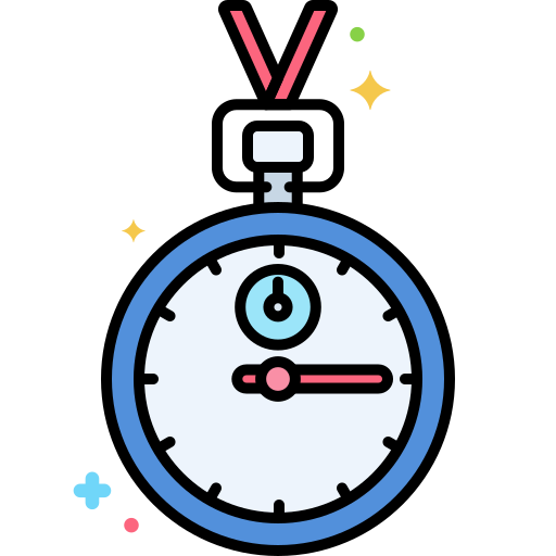 chronomètre Flaticons Lineal Color Icône