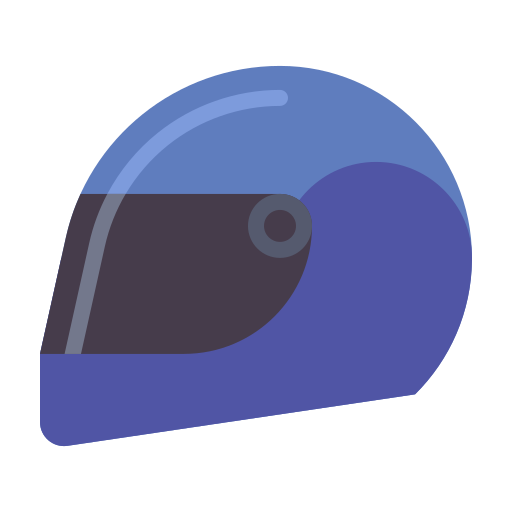 casco da corsa Flaticons Flat icona