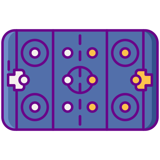 Hockey field Flaticons Lineal Color icon