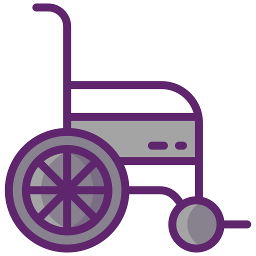 바퀴 달린 의자 Flaticons Lineal Color icon