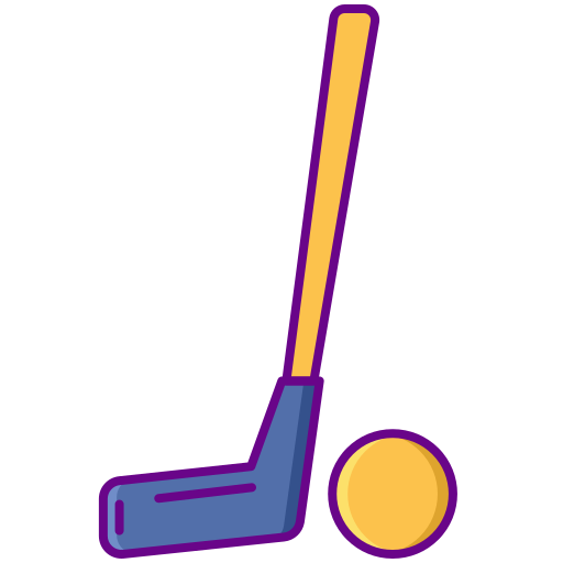 mazza da hockey Flaticons Lineal Color icona