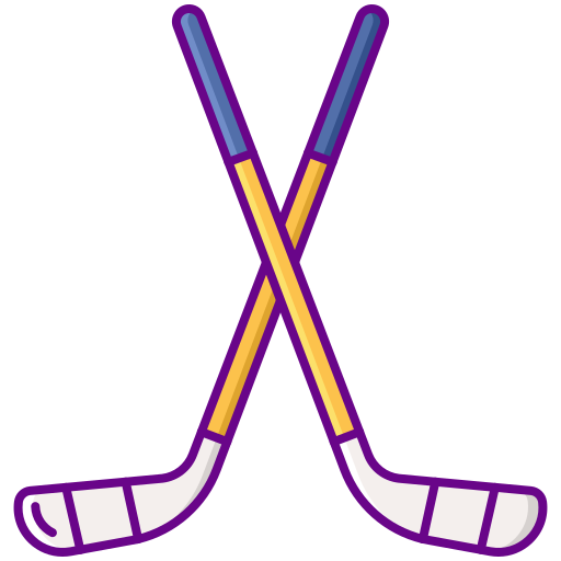Хоккейные клюшки Flaticons Lineal Color иконка
