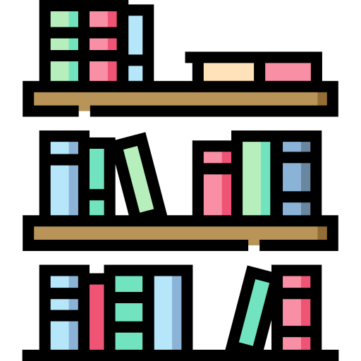 bücherregale Detailed Straight Lineal color icon