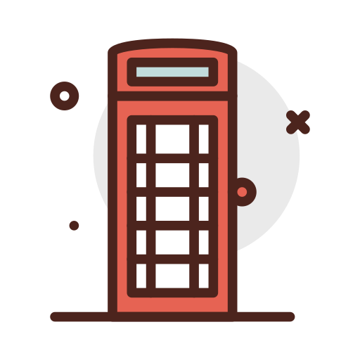 cabina del teléfono Darius Dan Lineal Color icono