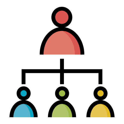 Hierarchy structure Generic Outline Color icon