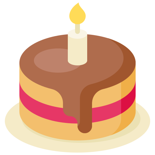 pastel de cumpleaños Generic Flat icono