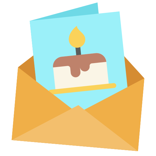 Birthday card Generic Flat icon