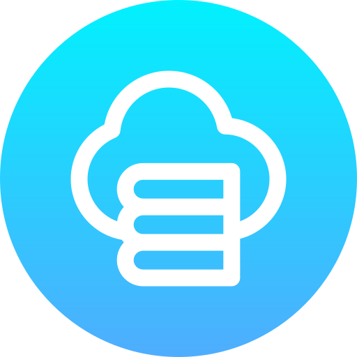 bibliothèque cloud Generic Flat Gradient Icône