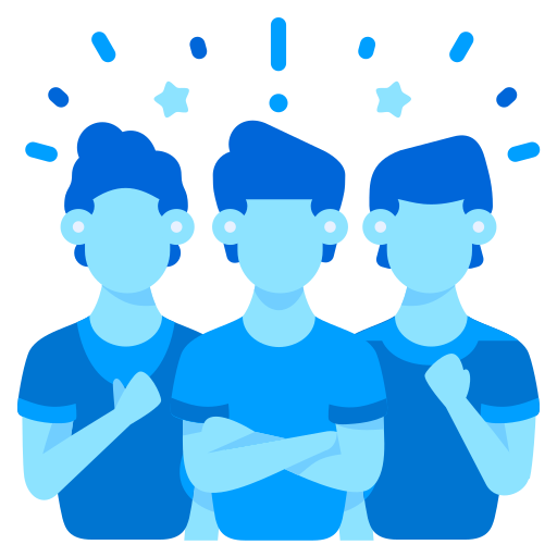 Team work Generic Blue icon