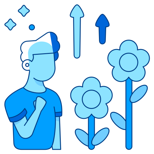 Money growth Generic Blue icon