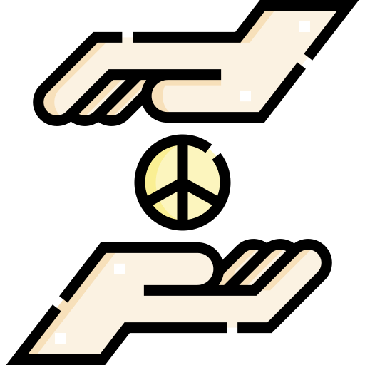 평화 Detailed Straight Lineal color icon