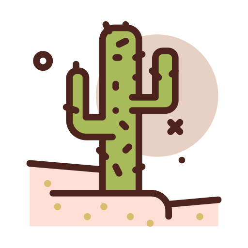 cactus Darius Dan Lineal Color Icône