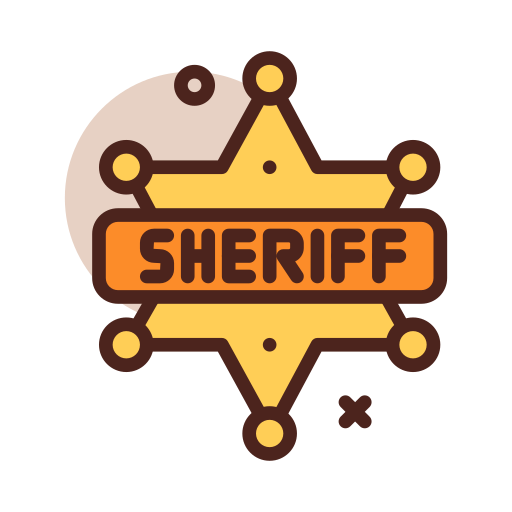 insignia del sheriff Darius Dan Lineal Color icono