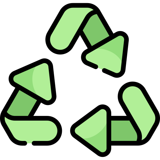 Recycle symbol Kawaii Lineal color icon