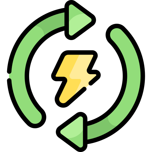 energia rinnovabile Kawaii Lineal color icona
