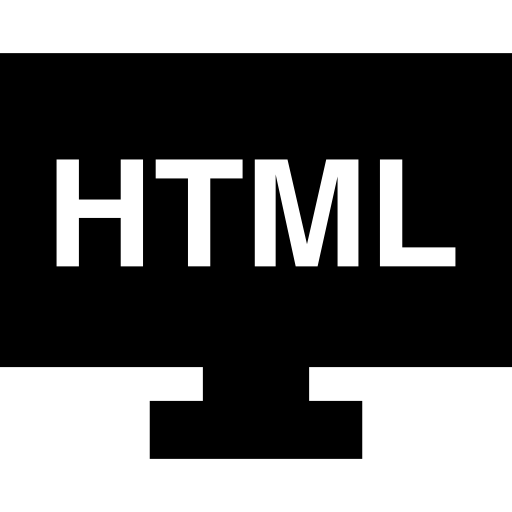 tela do monitor com letras html  Ícone