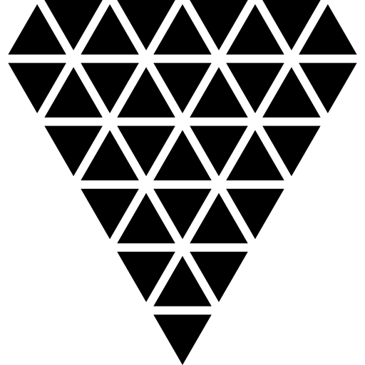 veelhoekige ruitvorm van kleine driehoekjes  icoon