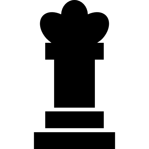 pieza de ajedrez reina negra  icono
