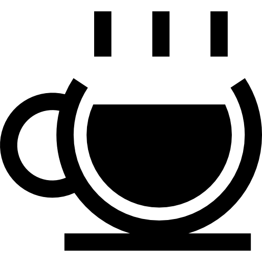 Hot coffee in a cup  icon