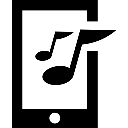 muziek op mobiele telefoon  icoon