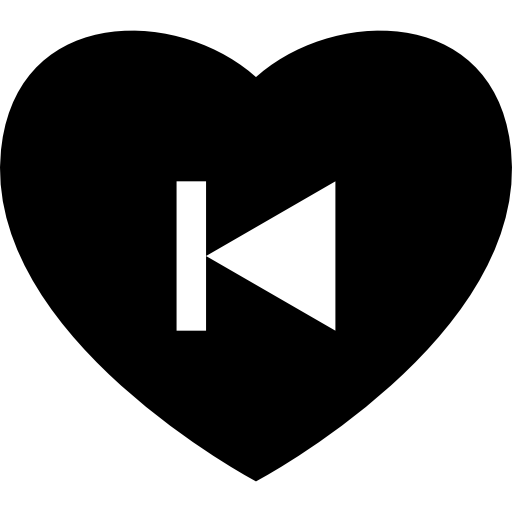 Heart play back button  icon