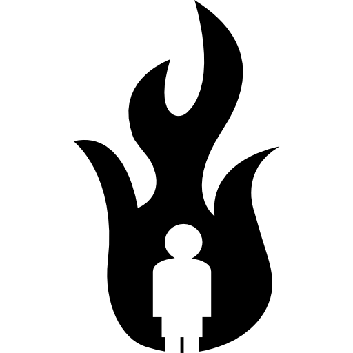 Man on fire  icon