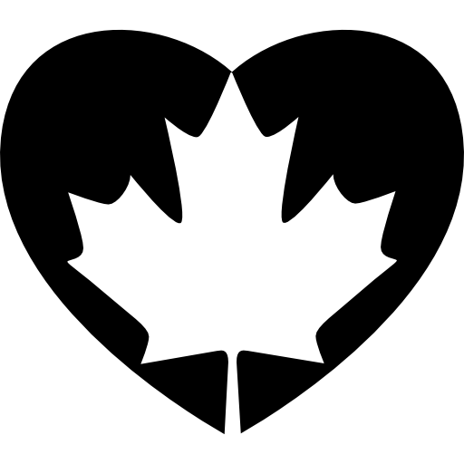 Сердце флаг Канады  иконка