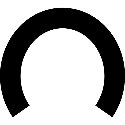 Horseshoe black shape without holes  icon