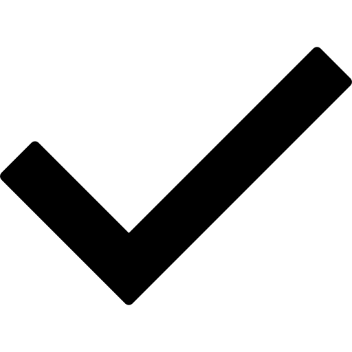 marca de verificación contorno negro  icono