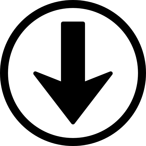 schaltfläche mit dem navigationspfeil nach unten  icon