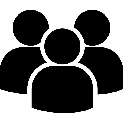 silhouette mehrerer benutzer Pictograms Fill icon