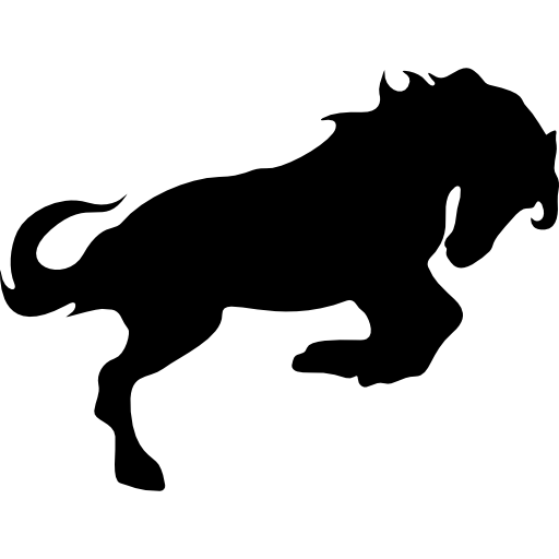 Horse about to attack side view  icon