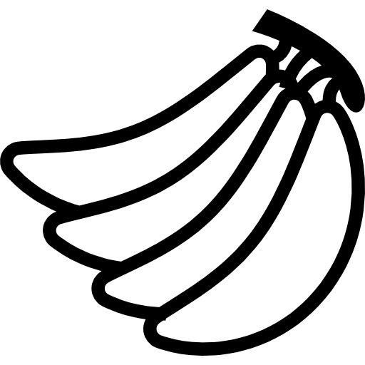 banana di contorno di quattro pezzi  icona