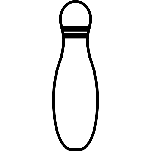 Bowling pin outline  icon