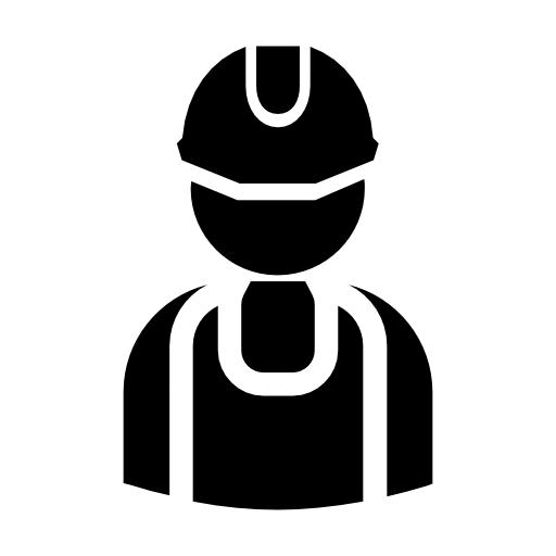 handliche mannarbeitersilhouette Pictograms Fill icon