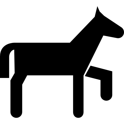 Pony variant cartoon silhouette  icon