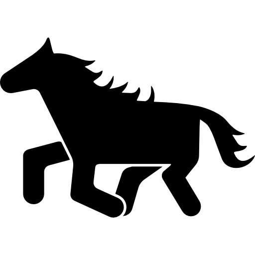 Running small horse facing left  icon